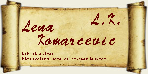 Lena Komarčević vizit kartica